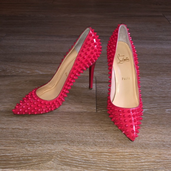 Christian Louboutin Shoes - Christian Louboutin Neon Pigalle Spikes 100